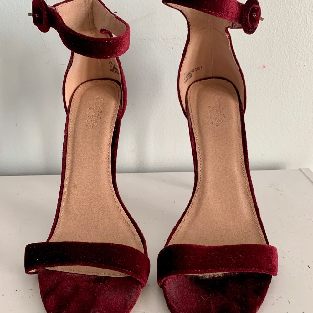 Charlotte Russe Burgundy Ankle-Strap Heel ♥️